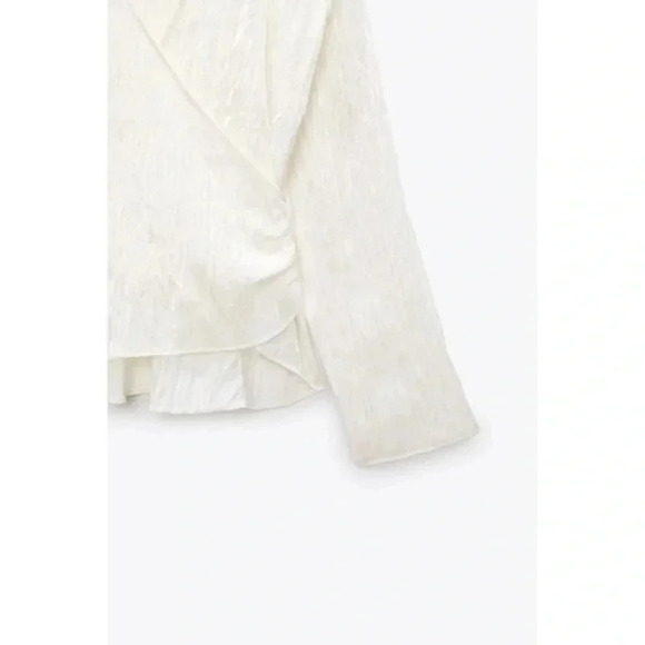 Zara wrinkle satin effect blouse  7969/258 - Picture 3 of 8